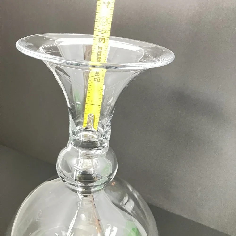 VTG Clear Glass Apothecary Jar Covered Compote Pedestal Candy Dish Finial Footed